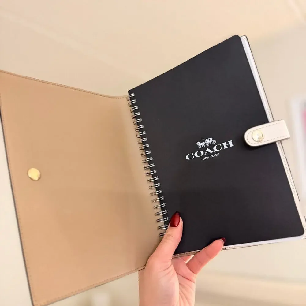 Coach white notebook new